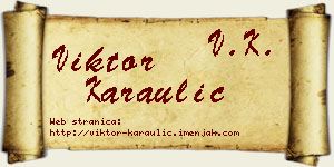 Viktor Karaulić vizit kartica